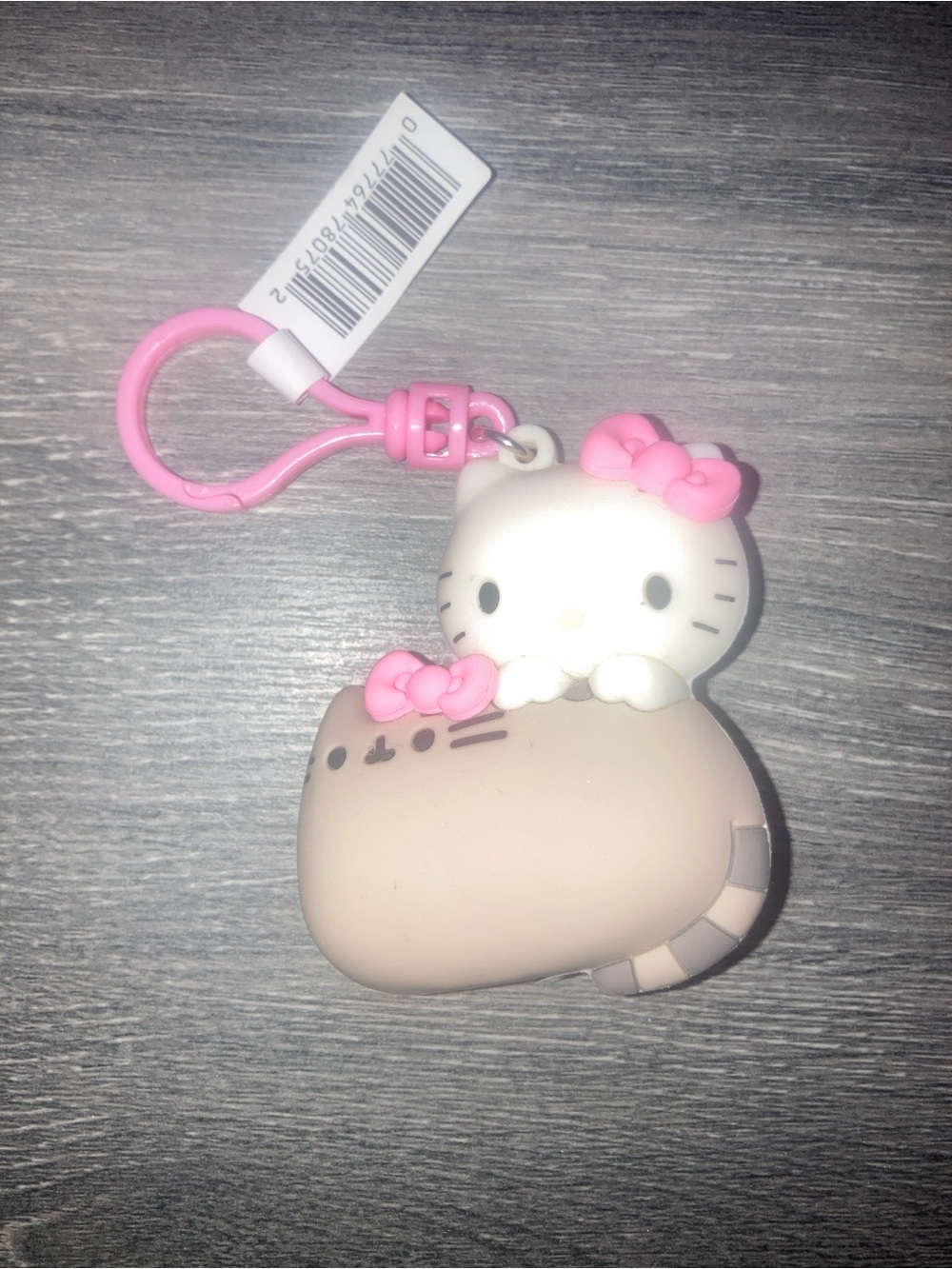 Sanrio Hello Kitty & Pusheen Pink Clip Keychain Charm